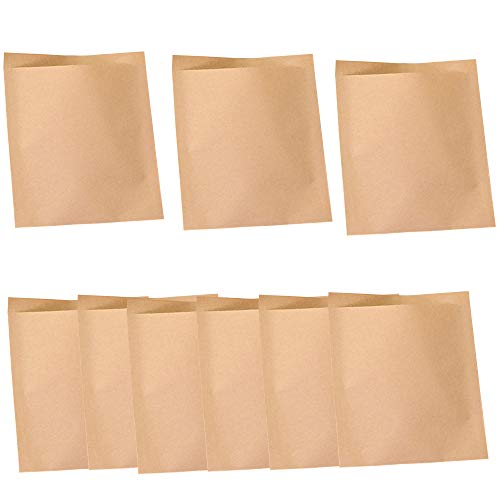 100 Pack Breakfast Paper Bags Deli Bags, 7 x 6.7 in Kraft Dry Wax Paper Sandwich Bags, Waterproof & Grease-proof Paper Bags for Pastries Pizza Slices Chicken Nuggets Fish Panini Garlic Toast (7*6.7IN) - color: 7*6.7IN
