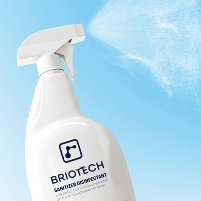 BRIOTECH Sanitizer Disinfectant Hypochlorous, Kill 99.99% of Viruses & Bacteria, Control Mold, Eliminate Odor, Gentle for Nursery & Play Rooms, Food Contact Surface Sanitizer, 1 Gallon Refill - size: 128 Fl Oz (Pack of 1)