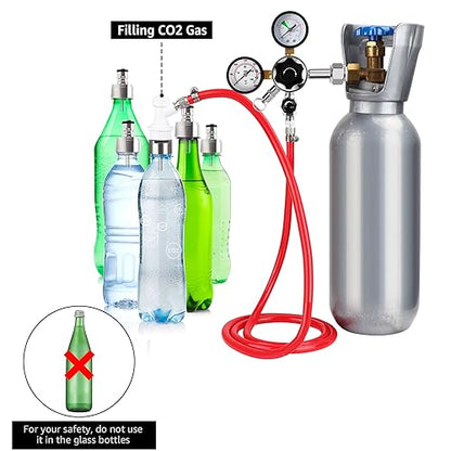 0-120PSI Soda Regulator CO2 Regulator 5.5ft 5/16 Co2 Gas Line Tubing for Kegerator Assembly