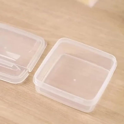 1pc Reusable Rectangular Cheese Storage Box with Hinged Lid Multi Purpose Refrigerator Container Food Storage