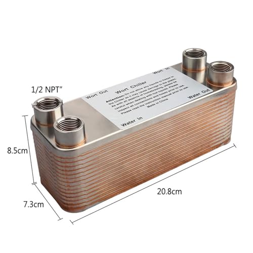 Female Thread 30 Plate Wort Chiller Version 304 Stainless Steel Plate heat exchanger 20mm Garden hose Thread Brewing Chiller