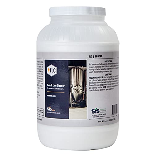 TLC Tank and Line Cleaner, Home Brewery Powder Cleaner, 8 pound, Great for Tank, Line, and Kettle, Non-Caustic, No Burning or Corrosion, Safe on Skin, Safe on Metal