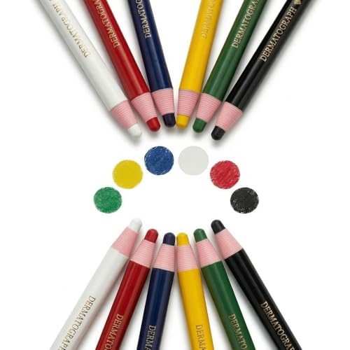 12-Pack China Markers Grease Pencils - Professional Peel-Off Wax Pencils for Marking on Glass, Metal, Wood, and Plastic (Assorted 6 Colors 12p) - color: Assorted 6 Colors 12p