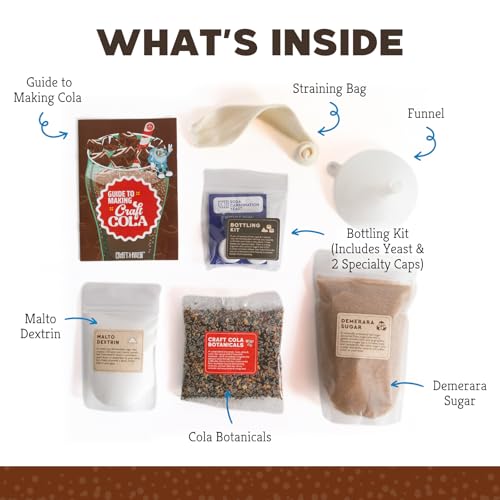 Craft A Brew - Craft Cola Kit - Easy for Beginners - At Home Soda Making Kit - Make Your Own Craft Cola - Includes Ingredients & Reusable Equipment - Starter Home Brewing - Makes 4 Liters - style: Cola Kit
