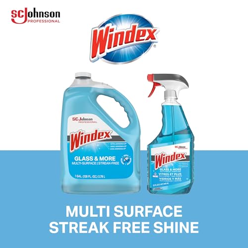 SC Johnson Professional Windex Glass and More Multi-Surface Cleaner, Windex Glass Cleaner Refill, Multi Surface Cleaner, 128 fl. oz. Bottles, 4 Count, for Professional Use Only - size: 128 Fl Oz (Pack of 4)