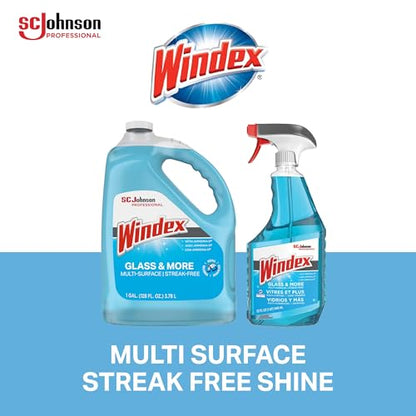 SC Johnson Professional Windex Glass and More Multi-Surface Cleaner, Windex Glass Cleaner Refill, Multi Surface Cleaner, 128 fl. oz. Bottles, 4 Count, for Professional Use Only - size: 128 Fl Oz (Pack of 4)