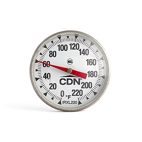 CDN IRXL220 Large Dial Cooking Thermometer - size: 1.75-inch/4.4 cm Magnified Dial