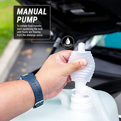 TERA PUMP Versatile Flexible Siphon Pump | Manual, BPA-Free, For Water, Beer, Wine, Gas, Hand Fuel Pump, For Kerosene, Oil - style: 1.8 GPM