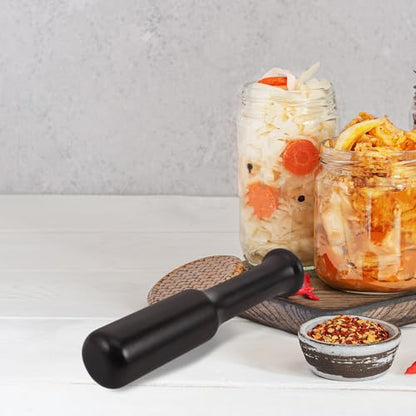 Wooden Fermentation Tamper Vegetable Sauerkraut Crusher Fermenter Grinding Rod Pickle Stick Mallet Kitchen Food Masher Wooden Muddler Pestle