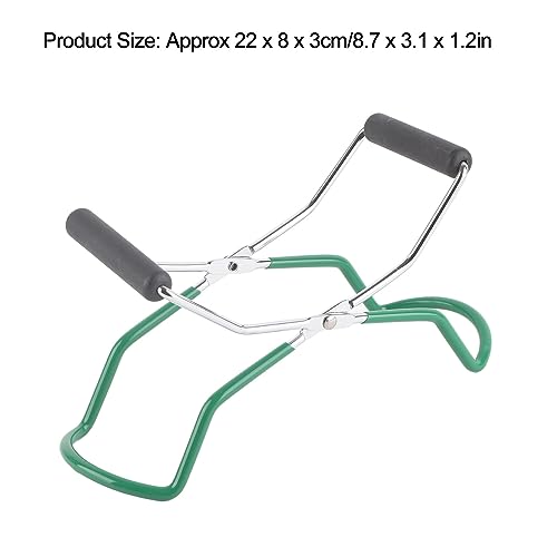 flexman Canning Jar Lifter, Multifunctional Stainless Steel Antiscalding Tray Dish Clamp with Grip Handle, Kitchen Tool for Homes Restaurants Collect Cans (Green) - color: Green