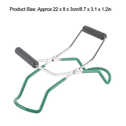flexman Canning Jar Lifter, Multifunctional Stainless Steel Antiscalding Tray Dish Clamp with Grip Handle, Kitchen Tool for Homes Restaurants Collect Cans (Green) - color: Green