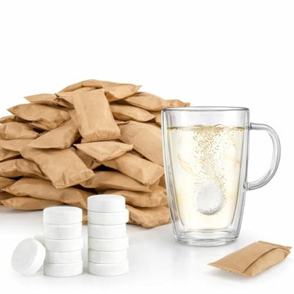 RAINFLOW 40 Pcs Water Bottle Cleaner Tablets - Water Bottle Cleaning Tablets for Stainless Steel, Tumblers, Reusable Bottles, Bottle Cleaner Tablets Remove Coffee & Tea Stains, Odor Buildup