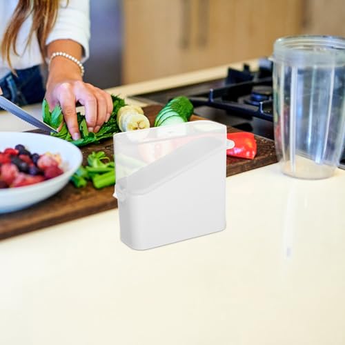 Sealed Cheese Storage Box with Clamshell Lid for Fridge Transparent Food-grade Cheese Container for Freshness Preservation and Kitchen Organization Portable Dairy Storage Box White