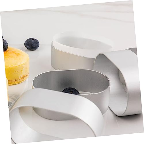 10-Piece Stainless Steel Cheese Mold Set Baking Tool for Cake and Chocolate Creative Moulds for Home Baking - color: Silver