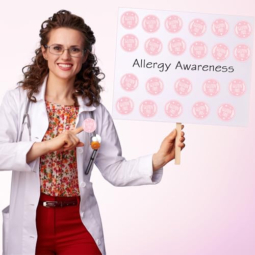 Louise Maelys Gluten Free Stickers 1.5 Inch Food Allergy Labels for Baking, Kitchen & Food Packaging with Wheat & Heart Design, Waterproof, Residue-Free 500PCS - color: Color 4
