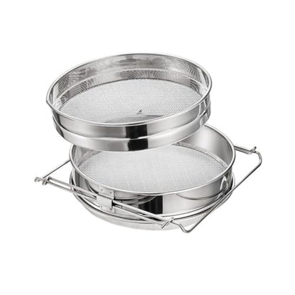 Double Layer Stainless Steel Honey Filter Sieve 40/60 Mesh Beekeeping Strainer for Honey Processing