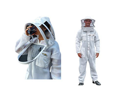 Beekeeping Suit Ventilated Air Mesh with Fencing Veil & Round Brim Hat