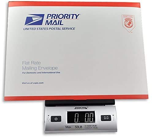 Accuteck 8250 High Accuracy Digital Shipping Scale and Postal Scale, 0.1oz Precision, 50Lb - color: Black silver, size: 50LB