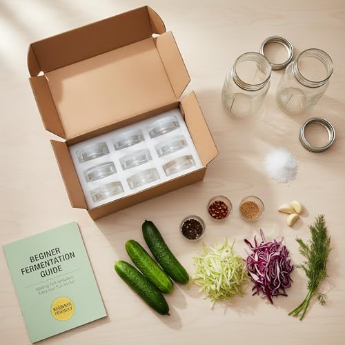 TOPZEA 9 Pack Fermentation Glass Weight with Easy Grip Handle, for Wide Mouth Mason Jars, Heavy Fermenting Lids, Pickling Canning Supplies Kit, Dishwasher Safe