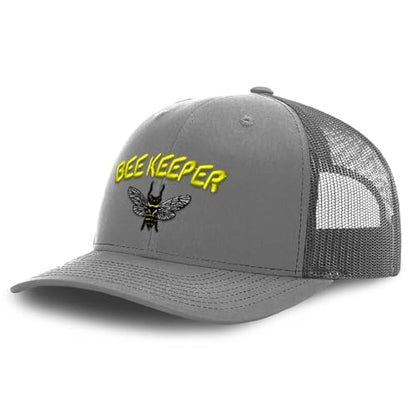 Speedy Pros Mesh Cap Hat Embroidered Bee Keeper Honey Farmer Bees Embroidery Trucker Hats for Men & Women Cotton - color: Grey Design Only