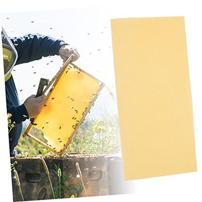 30pcs Hive Basics Beehive Wax Foundation Sheets Beehive Accessories Easy to Use Natural Beeswax for Beekeeping DIY Projects