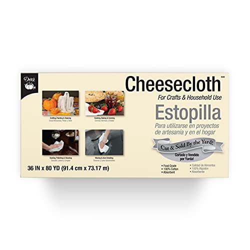 Dritz 600 Cheesecloth, Food Grade #10, 36-Inch x 80-Yards , White - color: White, size: 36-Inch x 80-Yards (Pack of 1)