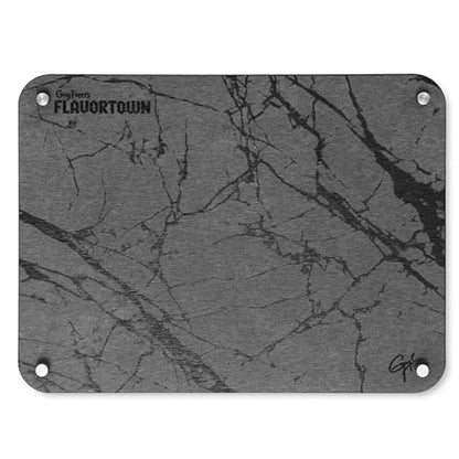 Guy Fieri’s Flavortown Stone Dish Drying Mat 16"x12" with Anti-Slip Stainless Steel Feet, Kitchen Counter Mat, Durable Stone Drying Rack for Dishes and Glassware, Gray Dark Marble - color: Gray Dark Marble