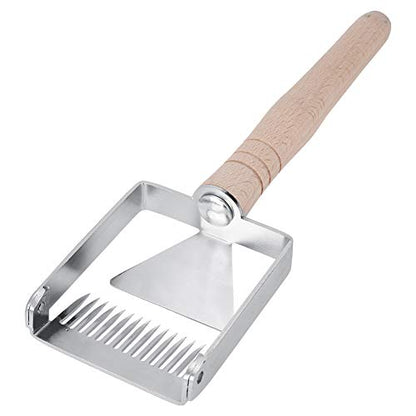 Honey Uncapping Fork, Stainless Steel Honeycomb Honey Scraper with Wooden Handle, Beekeeping Equipment Tool