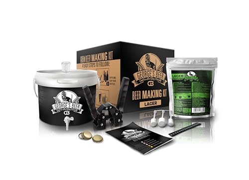 George’s Beer Fermentation Equipment Kit – Lager – Makes 5 Liters (1.32 Gallons) with Liquid Malt and Hops Extract, Yeast, and Brewing Accessories – Sold by North Mountain Supply - style: Kit - Lager
