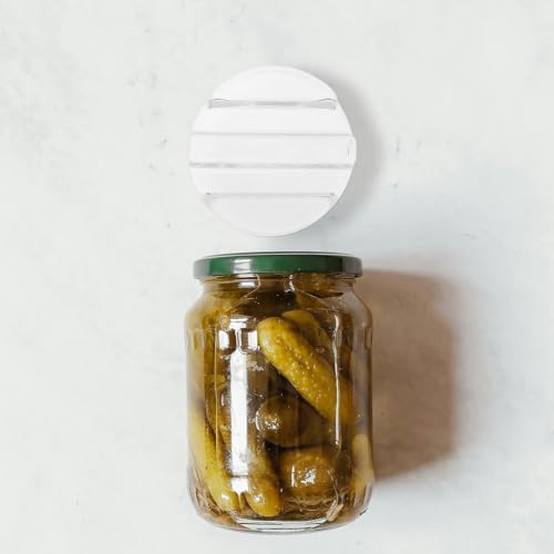 KICHOUSE 3pcs Fermentation Glass Weights: Fermenting Weights With Easy Grip Handles For Wide Mouth Mason Jars Pickling Jars Kit Sauerkraut Kimchi - color: Transparent 1