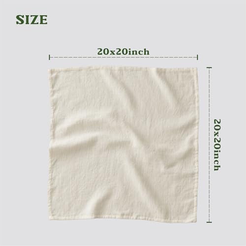 10 PCS Cheesecloth, 20x20 Inch Grade 100, 100% Unbleached Cotton Reusable Hemmed Cheese Cloths for Straining, Nut Milk, Baking & Cheese Making