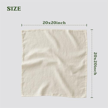 10 PCS Cheesecloth, 20x20 Inch Grade 100, 100% Unbleached Cotton Reusable Hemmed Cheese Cloths for Straining, Nut Milk, Baking & Cheese Making