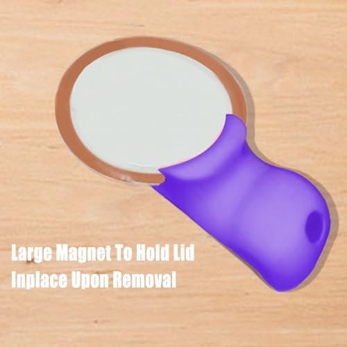 Mason Jar Opener Canning Tool,Canning Jar Opener, Releases Vacuum Seal on Wide Mouth and Regular Mouth Lids,Magnetic Jar Lid Lifter for Canning. Pickling and Home Food Storage (Purple) - color: Purple