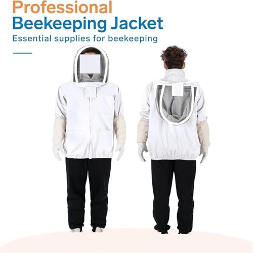 Beekeeping Supplies, Beekeeping Suit, Veil, Head Cover, Gloves, Hat, Cloth Jacket, Protective Clothing, Hooded Equipment,Beekeeping Tools(XX-Large) - size: XX-Large