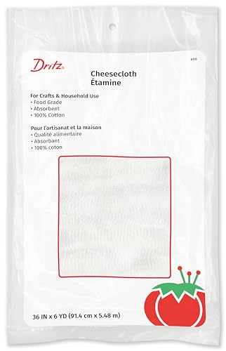 Dritz 606 Cheesecloth, Food Grade #10, 36-Inch x 6-Yards , White - color: White, size: 36-Inch x 6-Yards (Pack of 1)