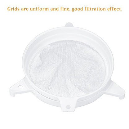 Honey Filter Double Sieve, 9.45in Reusable Honey Strainer Double Sieve Extractor Filter Mesh with Bent Handles for Beekeeper Beekeeping Farm