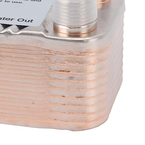 Stainless Steel Heat Exchanger, Plate Homebrew Wort Chiller Countercurrent NPT1/2 Compact 7.5x2.9x2.8in with Efficient Cooling for Beer Wort Making