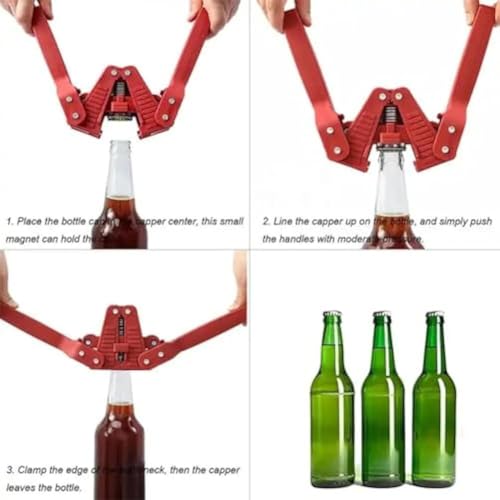 Bottle Capper Bench Bottle Beer Capper, Plastic Brewing Tools for Home Brewing, Beer Capping Equipment Wine Bottle Sealing, Portable Sealing Machine