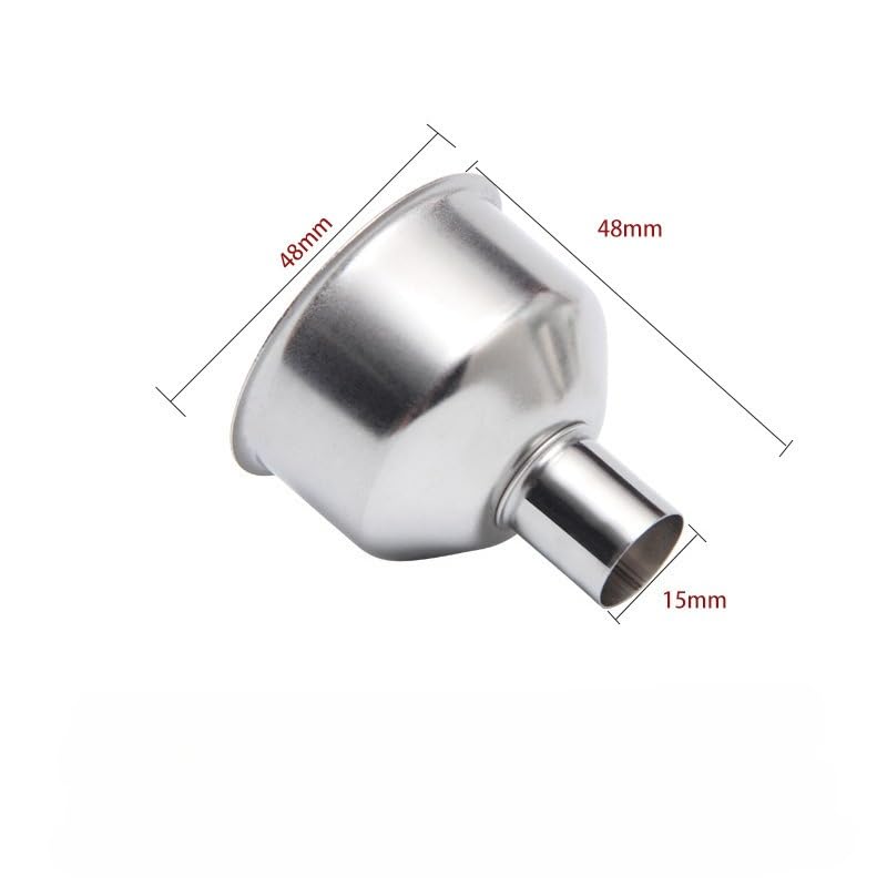 2 Pack Stainless Steel Mini Funnels Small Kitchen Funnel Set Food Grade Metal Funnel for Filling Bottles and Containers - color: silver