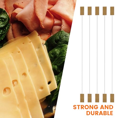 TOPULORS 5-Pack Stainless Steel Cheese Slicer Cutter Replacement Wires, Compatible With Zulay Kitchen, Sopito, Bellemain Roller Cheese Slicers, Ideal for Hard & Soft Cheese Slicing