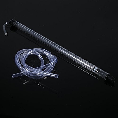 Auto Siphon Racking Cane Transparent Plastic Tubing Efficient Sediment Transfer for Home Brewing Beer Wine Making 44cm 1.