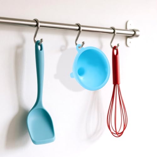 4 Pack Kitchen Silicone Funnel, 4 Colors Kitchen Funnel Set Wide Mouth Funnels for Filling Bottles Small Canning Funnels for Daily Cooking and Water Liquid Oil or Powder Transfer