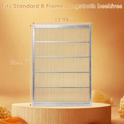 8 Frame Queen Excluder, 2 Pack Galvanized Metal Beehive Excluder for Langstroth Hive, Bee Hive Separator for Honey Supers - size: 8-Frame 2Pack