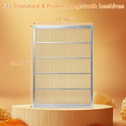 8 Frame Queen Excluder, 2 Pack Galvanized Metal Beehive Excluder for Langstroth Hive, Bee Hive Separator for Honey Supers - size: 8-Frame 2Pack