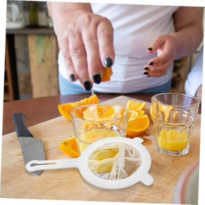 STOBAZA 2pcs Fine Mesh Strainers for Kitchen Food Juices and Honey Filtering, Handheld Plastic Sieve with Double-ear Handles, Kitchen Juicing Supplies for Tea, Coffee, and Soy Milk