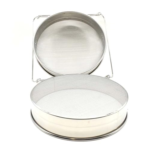 Food Grade 304 Double Sieve Stainless Steel Bucket Top Honey Strainer, Filter for Honey processing/Extraction and Filter