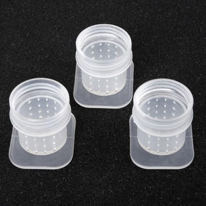 Bee Water Feeder 3 Pcs Plastic Hive Drinking Cup for Beekeeping Supplies for honeybee Hydration Watering Station for Garden Backyard Apiary Outdoor Bee Nesting Box Entrance 27mm White