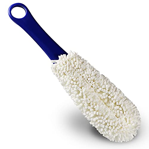 KUWAN Bottle Cleaning Brush Multi-Function Household Tools Flexible Bottle Scourer for Some Decanters, Goblets, Glasses, Cups (Middle Length) - color: Middle-1pc