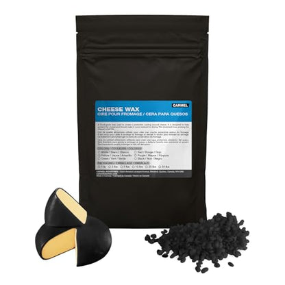 Carmel Cheese Wax, Black (1 lb), Food-Grade Wax to Protect Cheese, Wax Beads for Cheese Makers