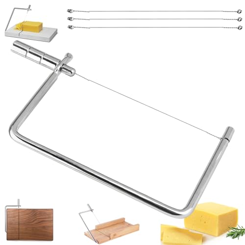 Cheese Slicer Accessories Kitchen Marble Board Cheese Cutter Stainless Steel Components Ideal Making Giftable Cheese Cutting Boards with The Cheese Slicer Kit (1Cheese Slicer+3Wires),7inch - size: 7inch